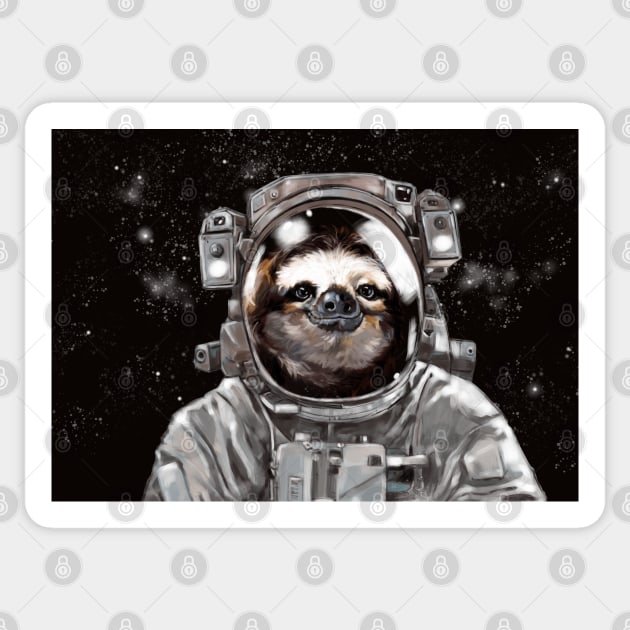 Astronaut Sloth Sticker by bignosework